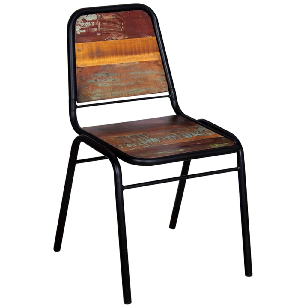 Eetkamerstoelen 6 St Massief Gerecycled Hout