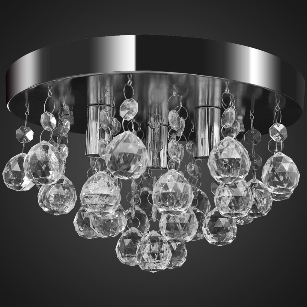 Plafondlamp kroonluchterontwerp kristal chroom