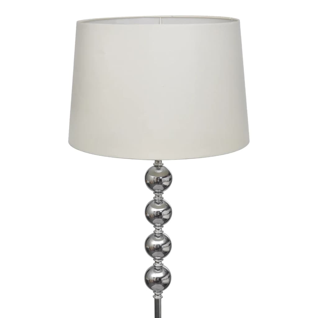 Vloerlamp met hoog standaard en 4 ballen wit