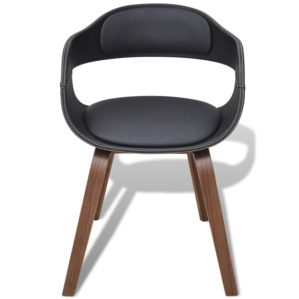 Eetkamerstoelen 2 St Gebogen Hout En Kunstleer