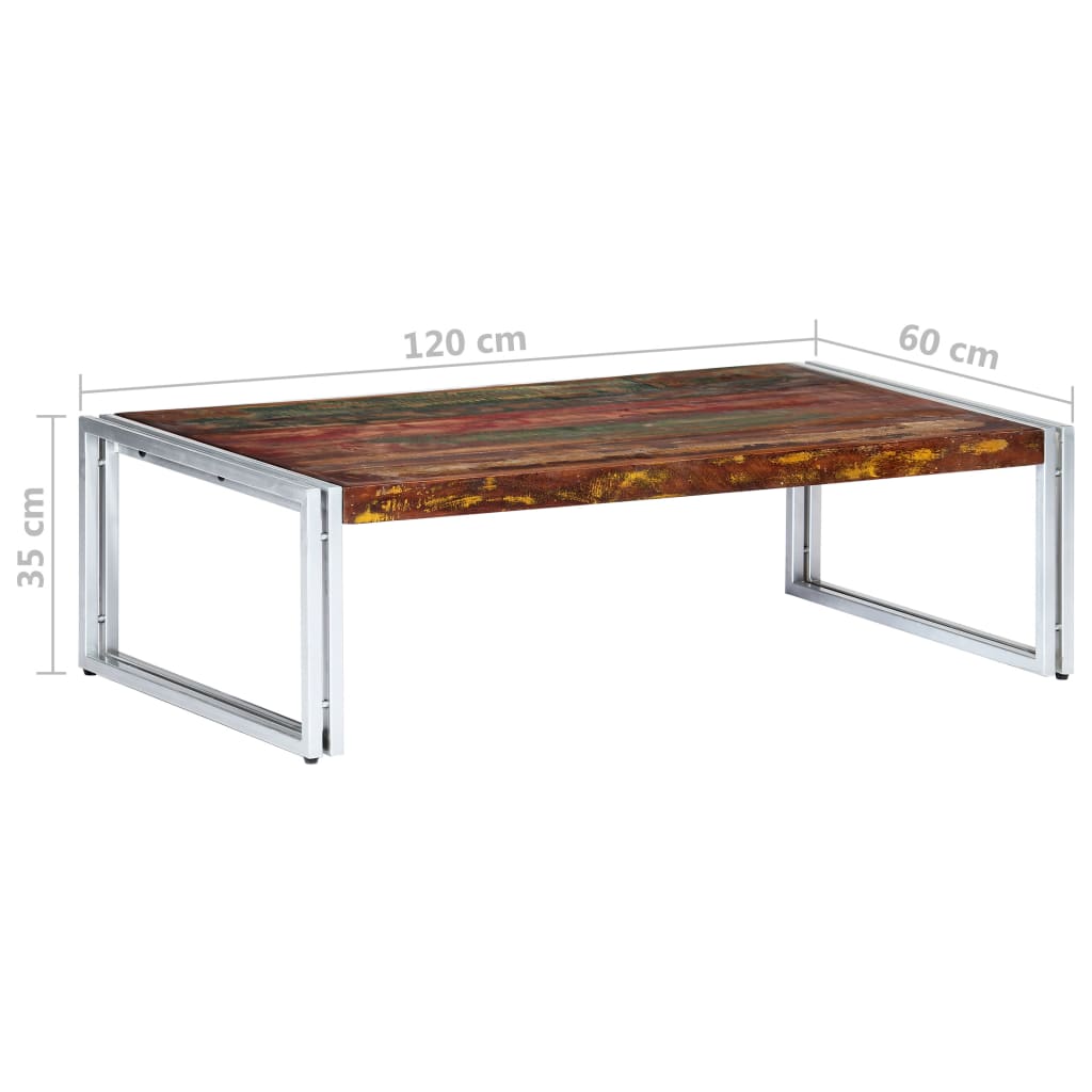 Salontafel 120X60X35 Cm Massief Gerecycled Hout