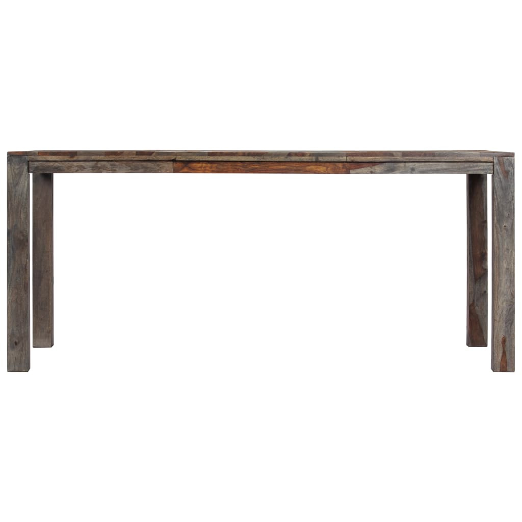 Eettafel 180X90X76 Cm Massief Sheeshamhout Grijs 180 x 90 x 76 cm