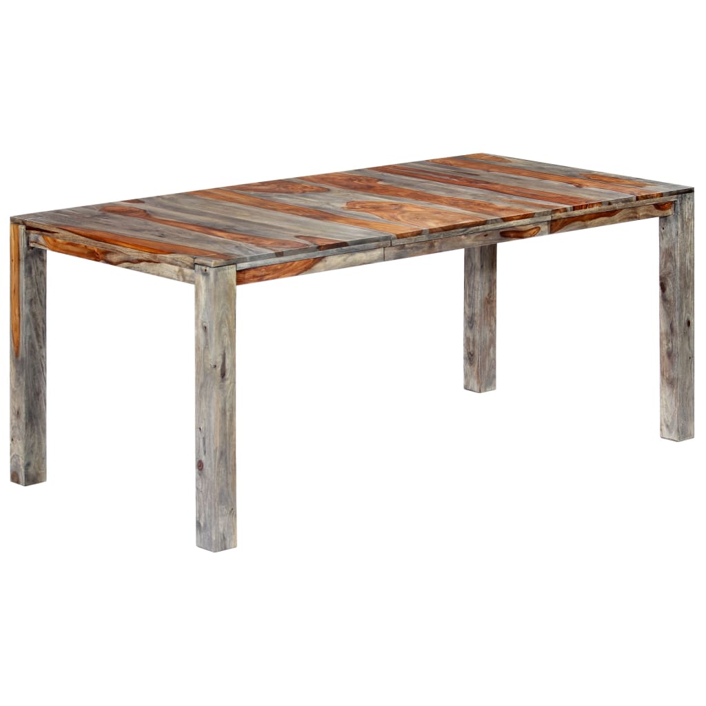 Eettafel 180X90X76 Cm Massief Sheeshamhout Grijs 180 x 90 x 76 cm