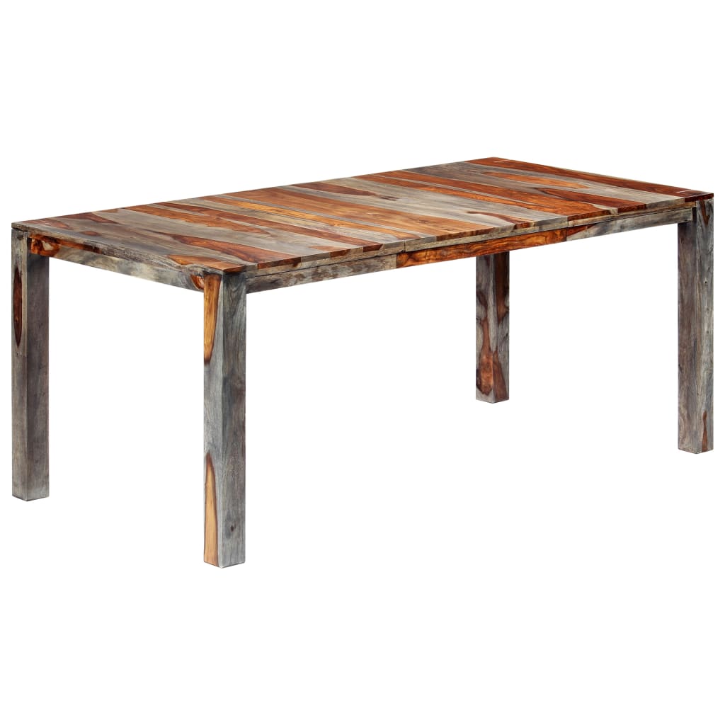 Eettafel 180X90X76 Cm Massief Sheeshamhout Grijs 180 x 90 x 76 cm