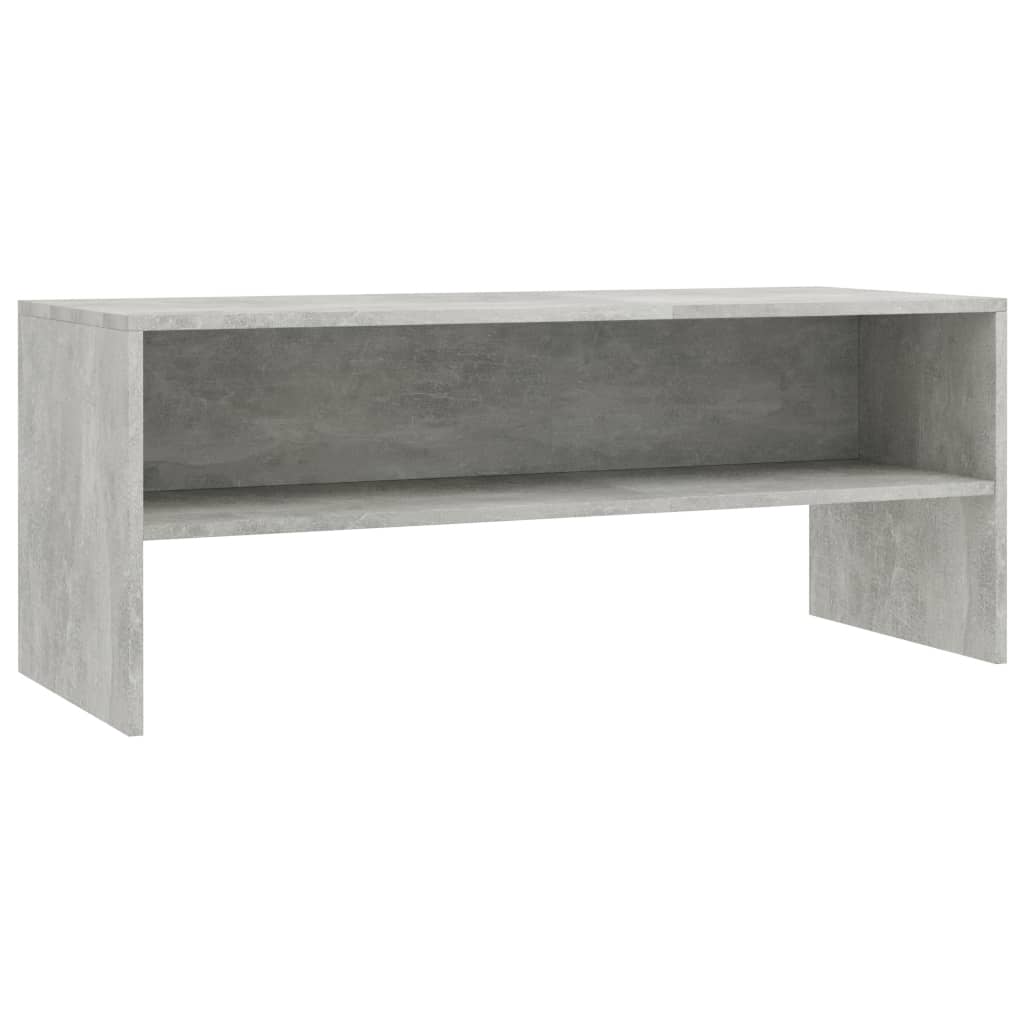 Tv-Meubel 100X40X40 Cm Bewerkt Hout Betongrijs