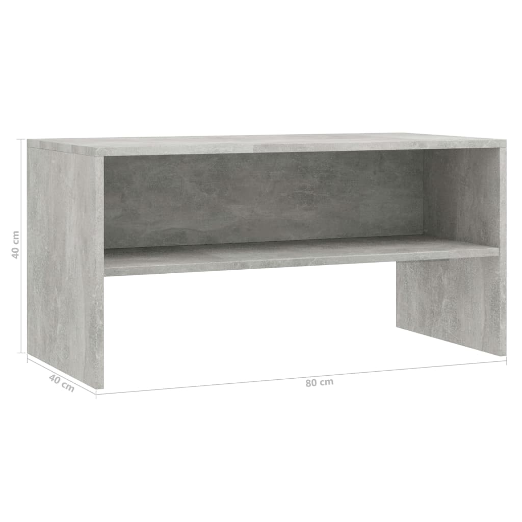 Tv-Meubel 80X40X40 Cm Bewerkt Hout Betongrijs 1