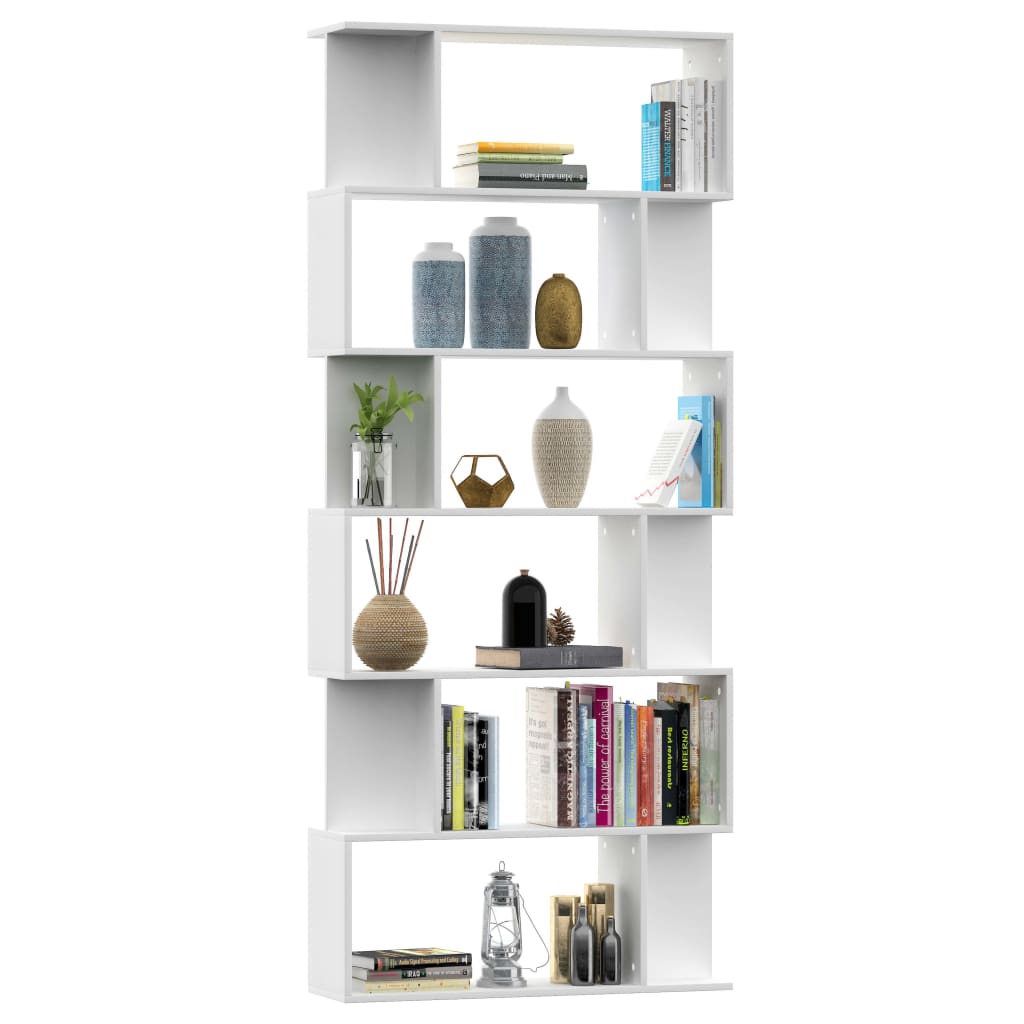 Boekenkast/Kamerscherm 80X24X192 Cm Spaanplaat Wit