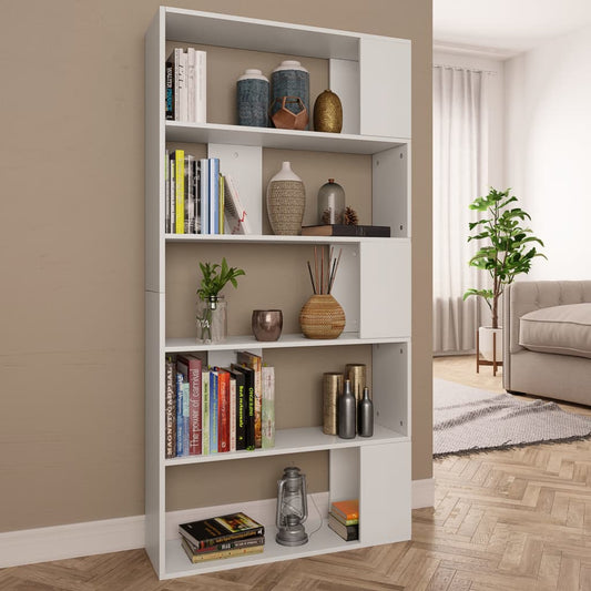 Boekenkast/Kamerscherm 80X24X159 Cm Spaanplaat Wit