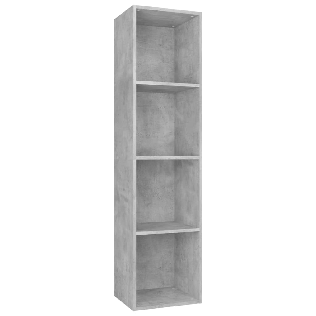 Boekenkast/Tv-Meubel 36X30X143 Cm Bewerkt Hout Betongrijs