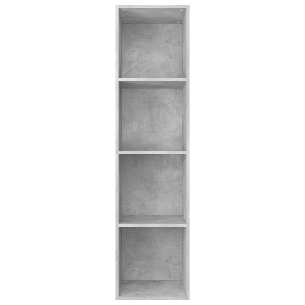 Boekenkast/Tv-Meubel 36X30X143 Cm Bewerkt Hout Betongrijs