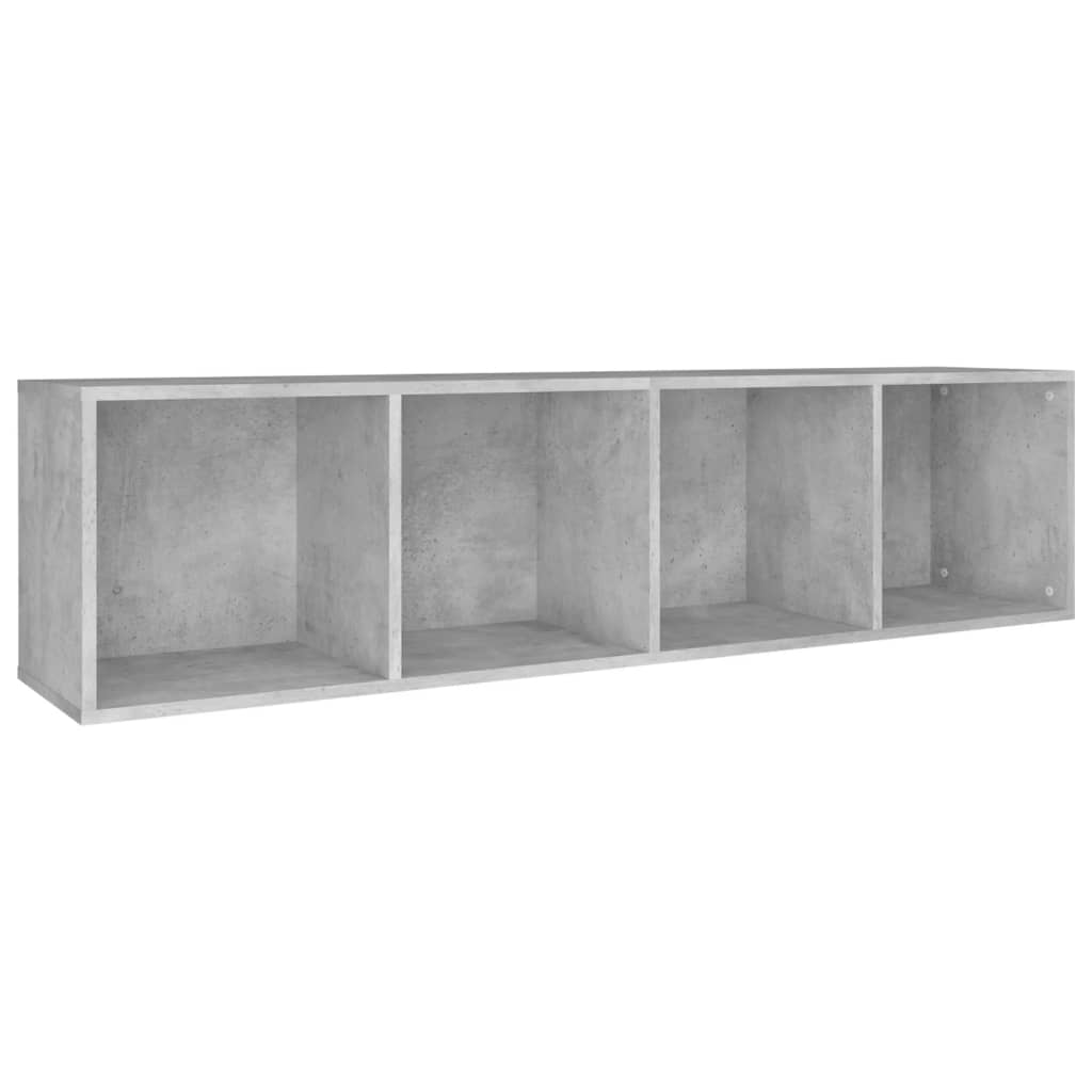 Boekenkast/Tv-Meubel 36X30X143 Cm Bewerkt Hout Betongrijs