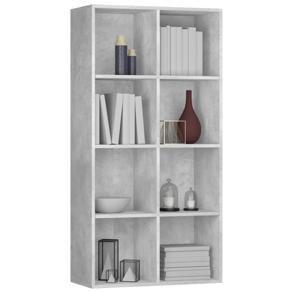 Boekenkast/Dressoir 66X30X130 Cm Bewerkt Hout Betongrijs