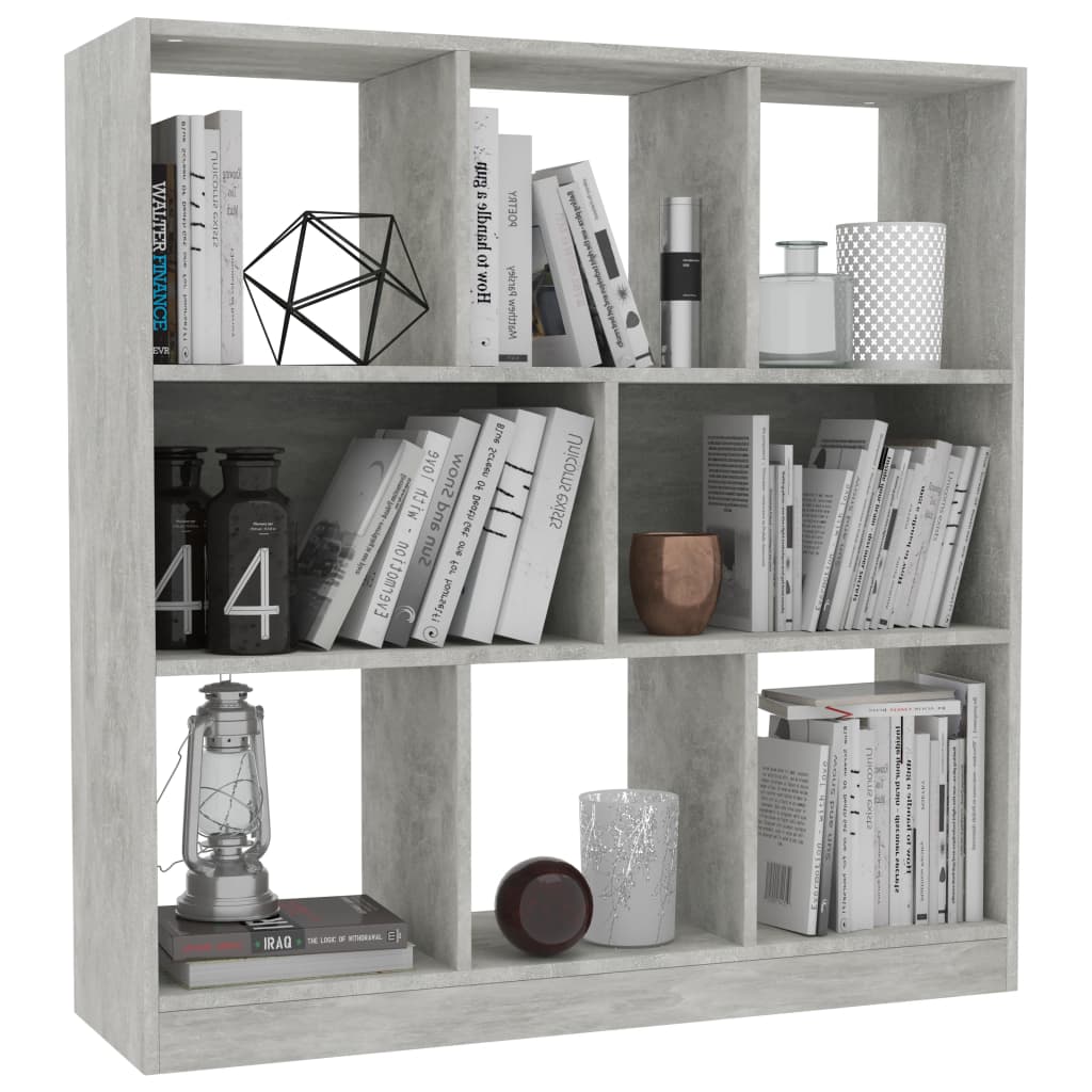 Boekenkast 97,5X29,5X100 Cm Bewerkt Hout Betongrijs