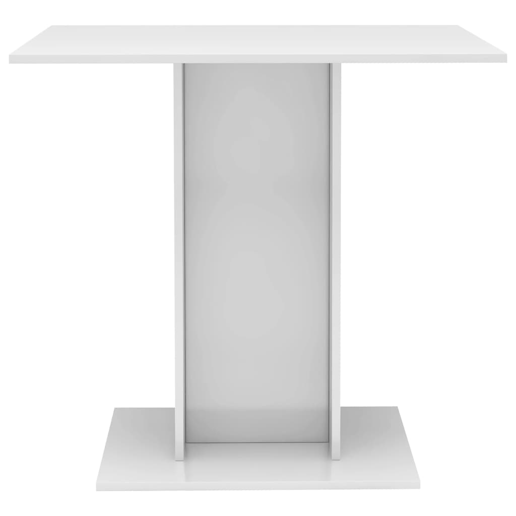 Eettafel 80X80X75 Cm Spaanplaat Hoogglans Wit 1