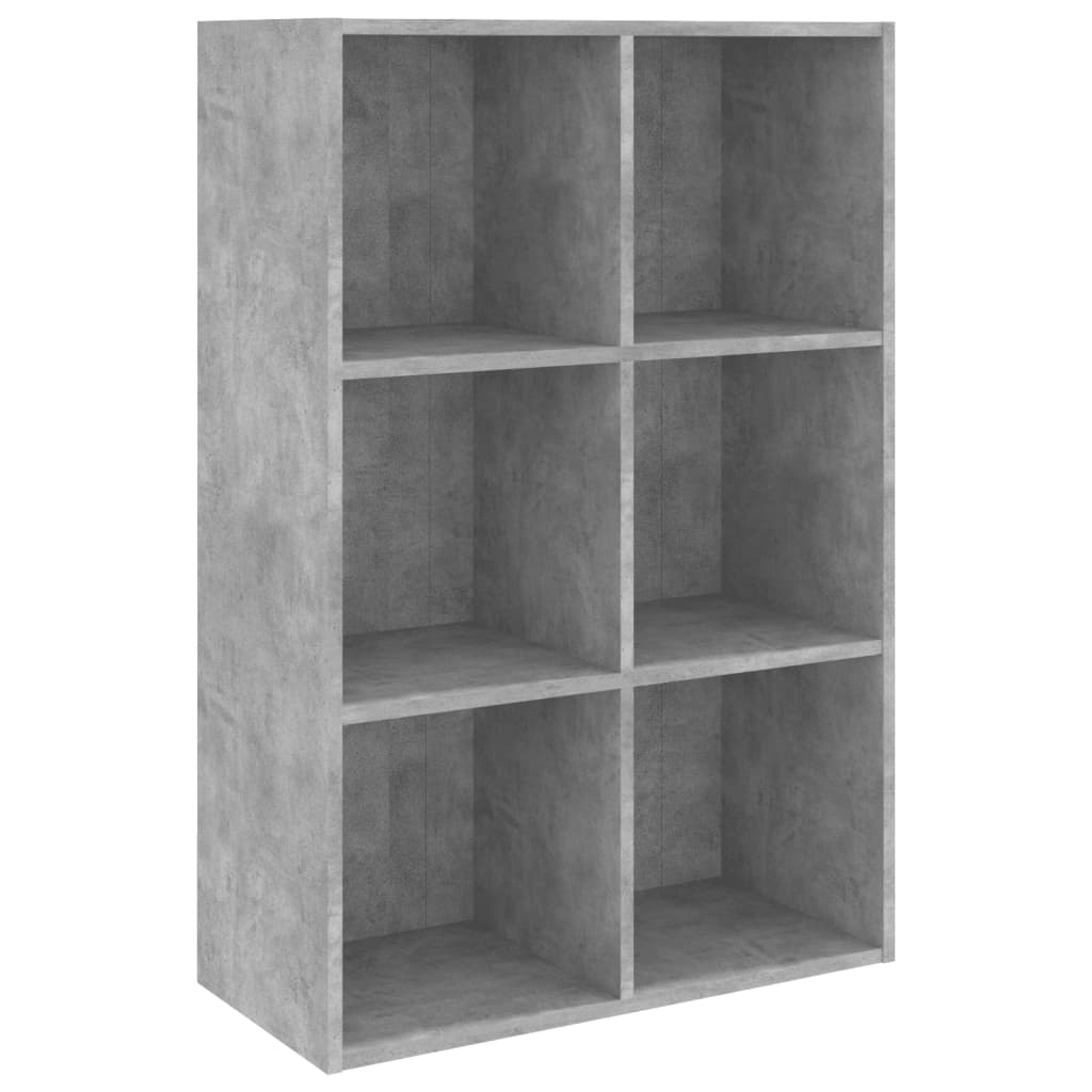 Boekenkast/Dressoir 66X30X97,8 Cm Bewerkt Hout Betongrijs 1