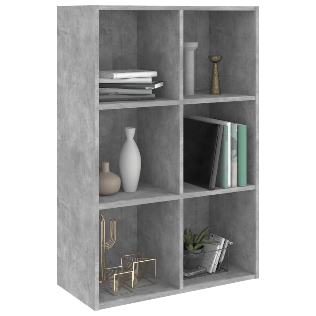 Boekenkast/Dressoir 66X30X97,8 Cm Bewerkt Hout Betongrijs 1