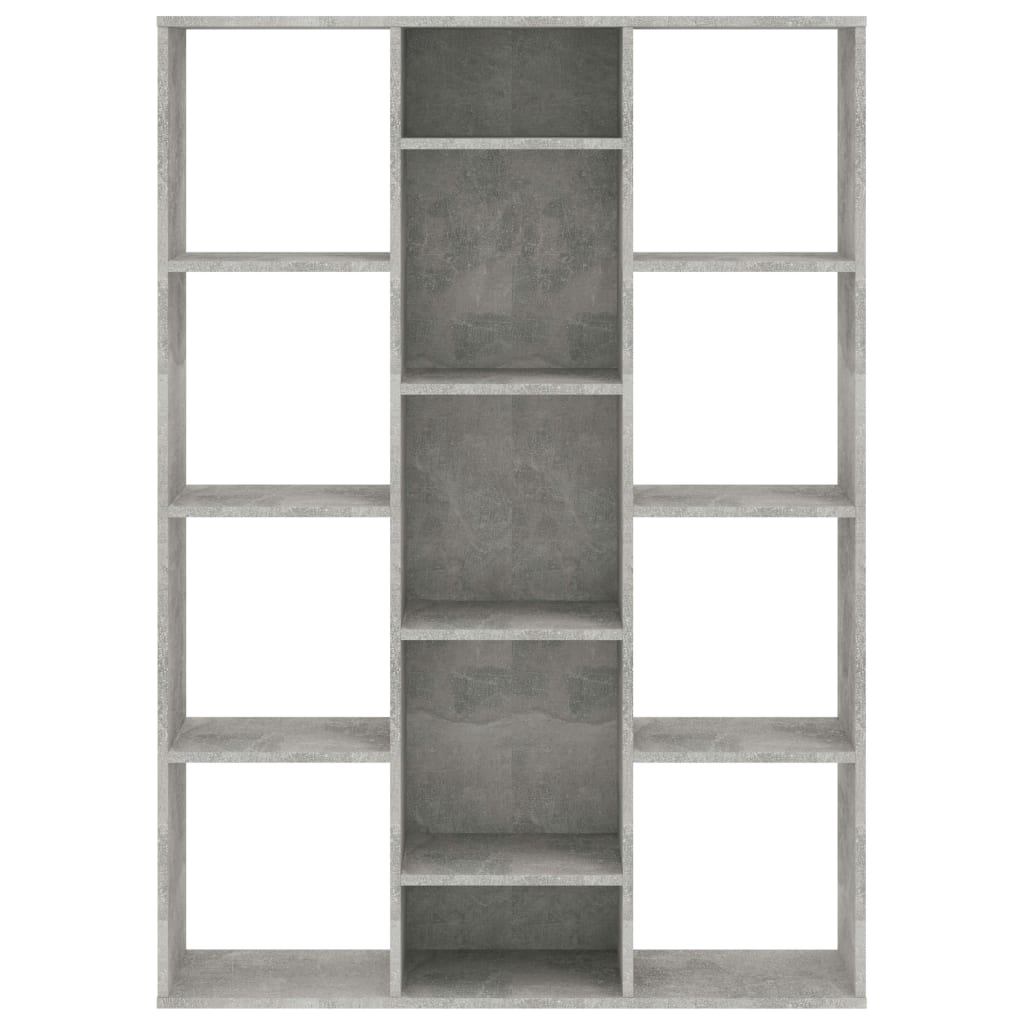 Kamerscherm/Boekenkast 100X24X140 Cm Bewerkt Hout Betongrijs