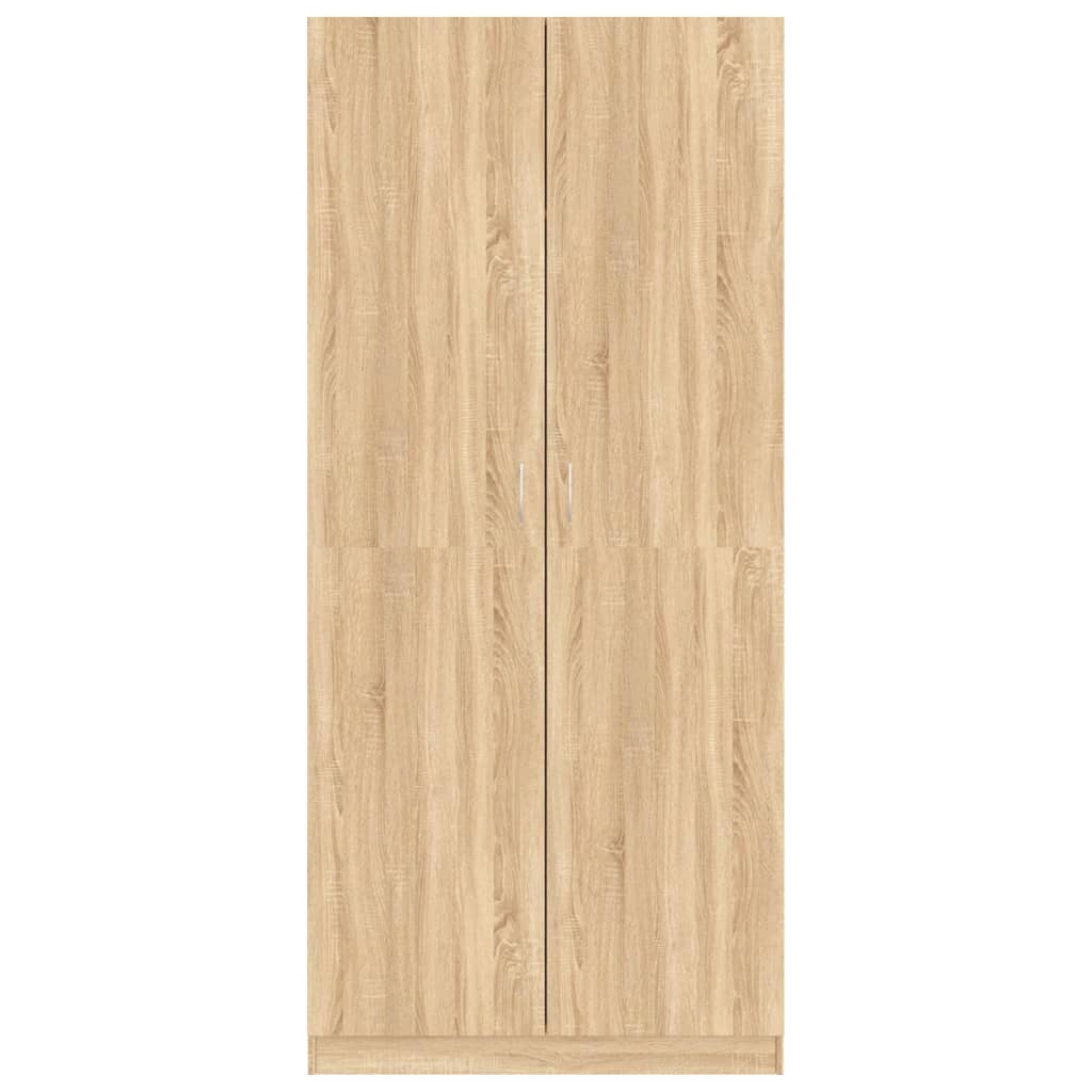 Kledingkast 90x52x200 cm bewerkt hout sonoma eikenkleurig