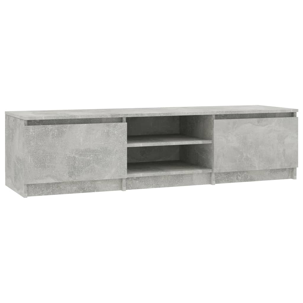 Tv-Meubel 140X40X35,5 Cm Bewerkt Hout Betongrijs