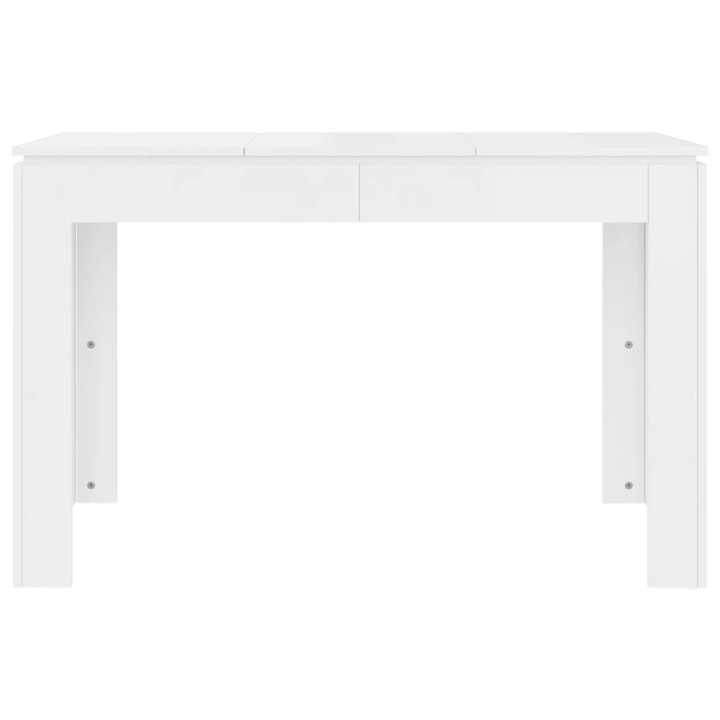 Eettafel 120X60X76 Cm Spaanplaat Hoogglans Wit