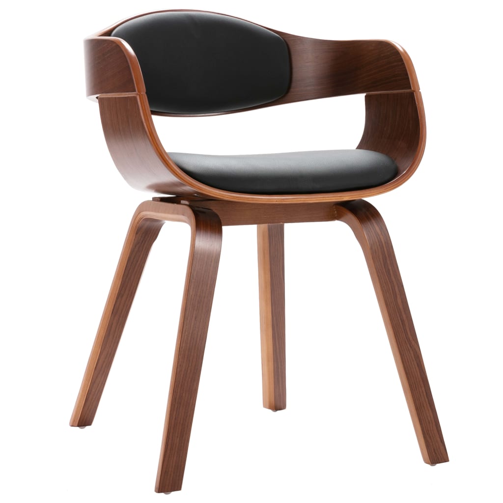 Eetkamerstoelen 2 st gebogen hout en kunstleer