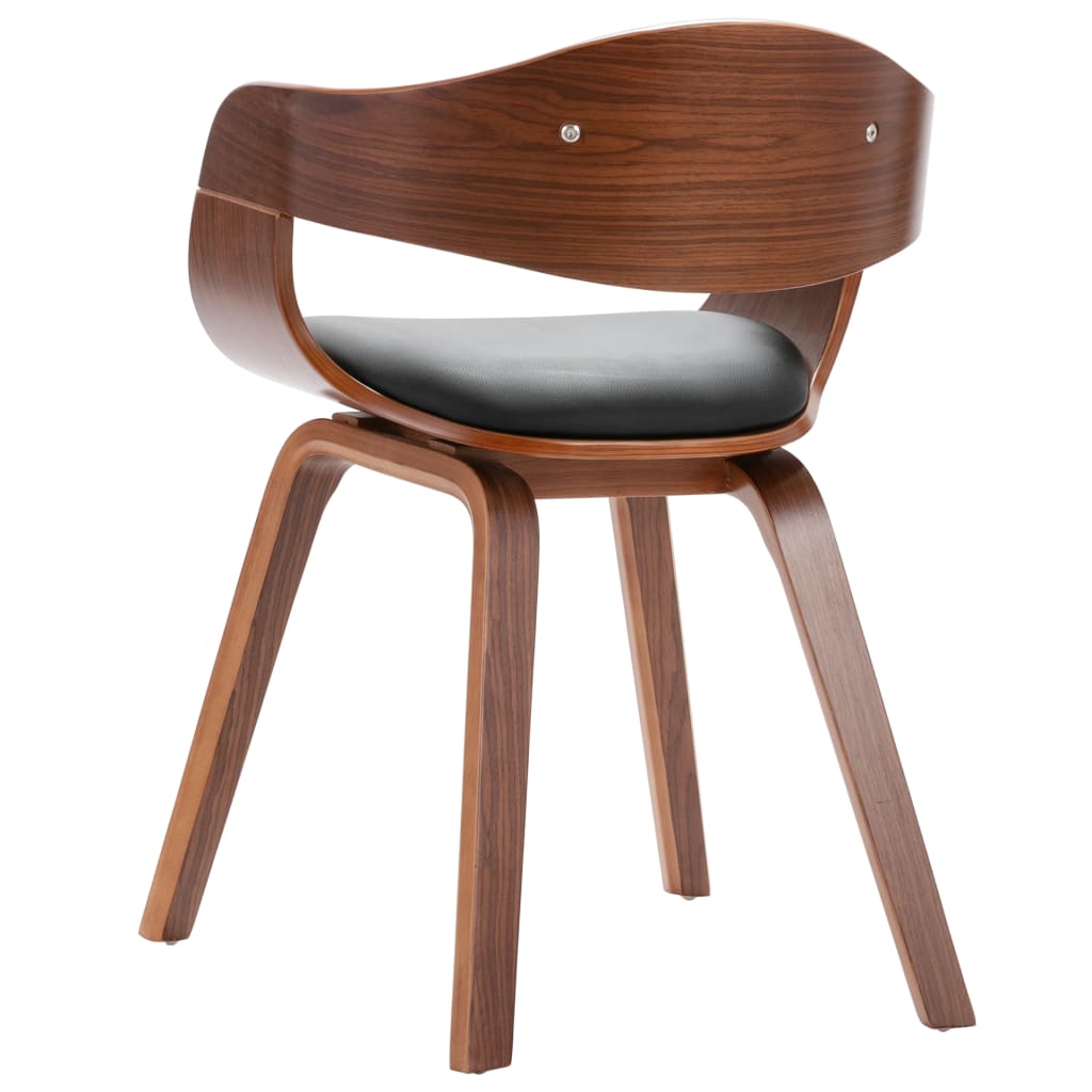 Eetkamerstoelen 2 st gebogen hout en kunstleer