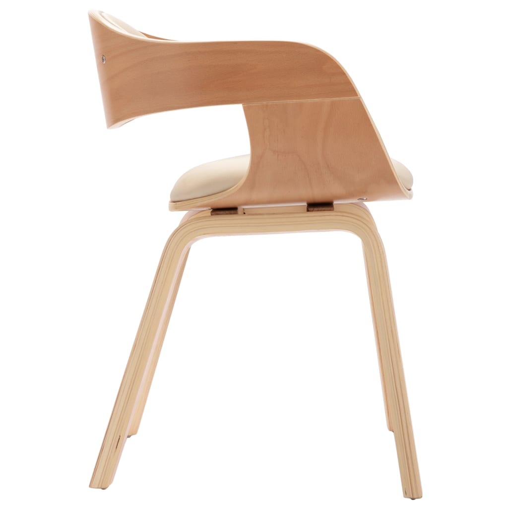 Eetkamerstoelen 2 St Gebogen Hout En Kunstleer