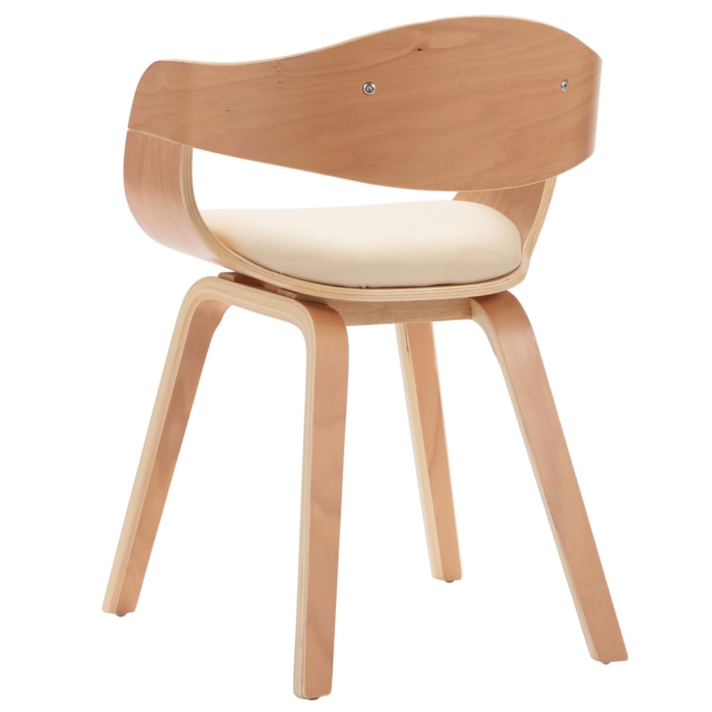 Eetkamerstoelen 2 St Gebogen Hout En Kunstleer