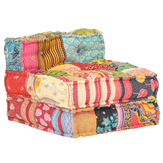 Poef Modulair Stof Patchwork