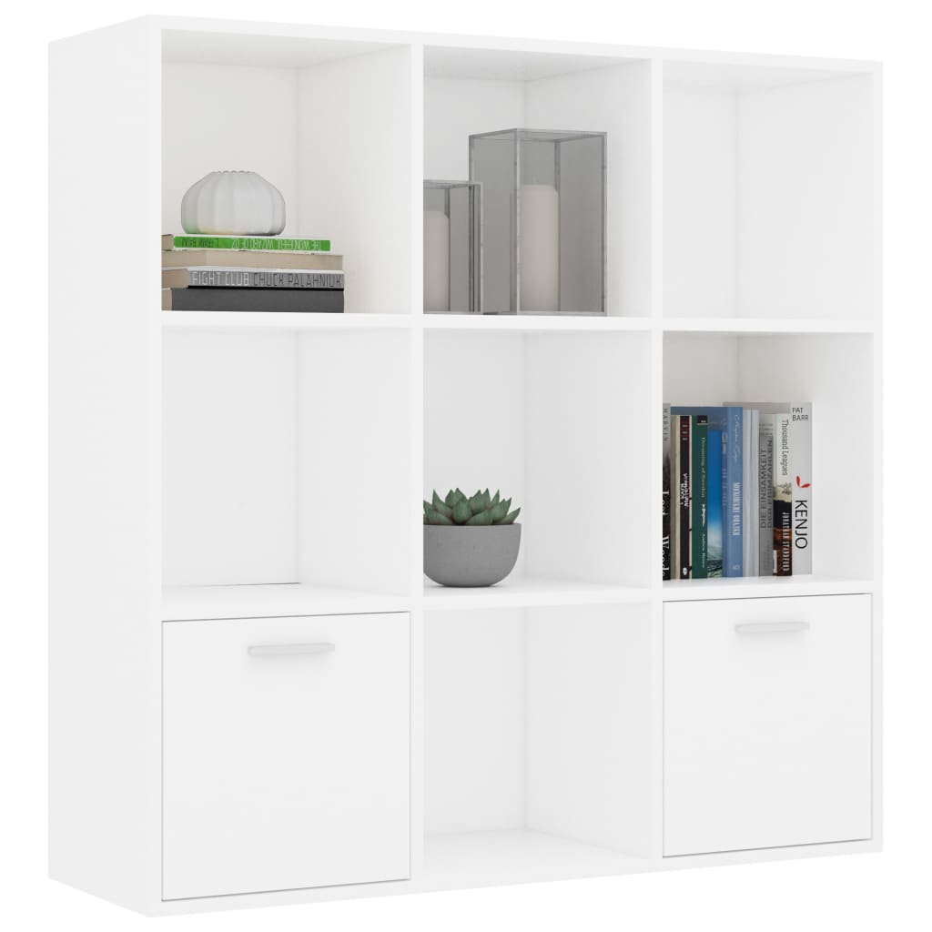 Boekenkast 98X30X98 Cm Spaanplaat Wit 1