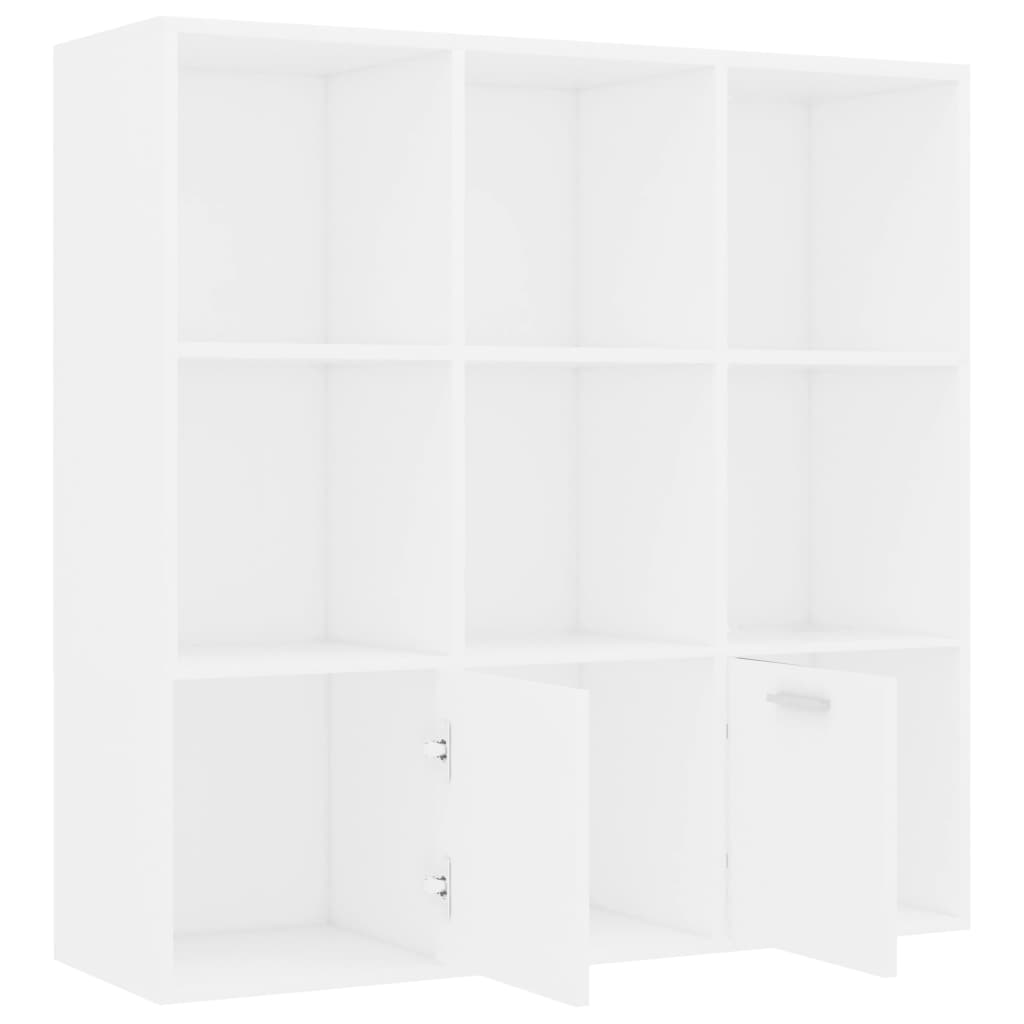 Boekenkast 98X30X98 Cm Spaanplaat Wit 1