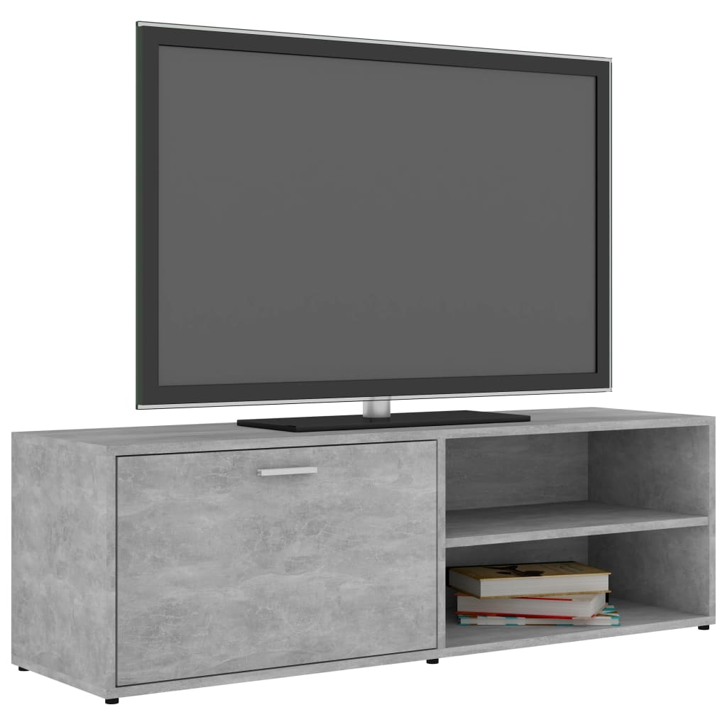 Tv-Meubel 120X34X37 Cm Bewerkt Hout Betongrijs