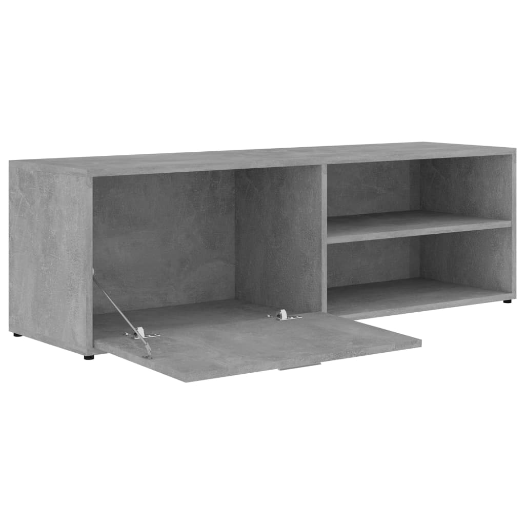 Tv-Meubel 120X34X37 Cm Bewerkt Hout Betongrijs