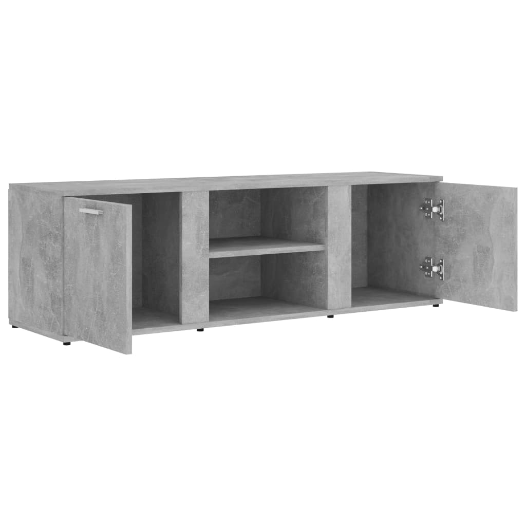 Tv-Meubel 120X34X37 Cm Bewerkt Hout Betongrijs