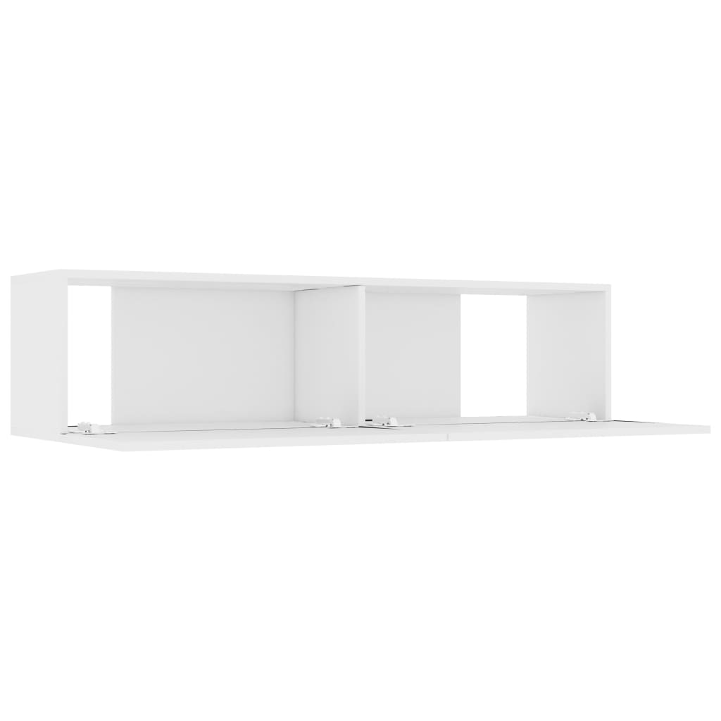 Tv-Meubel 120X30X30 Cm Spaanplaat Wit 120 x 30 x 30 cm