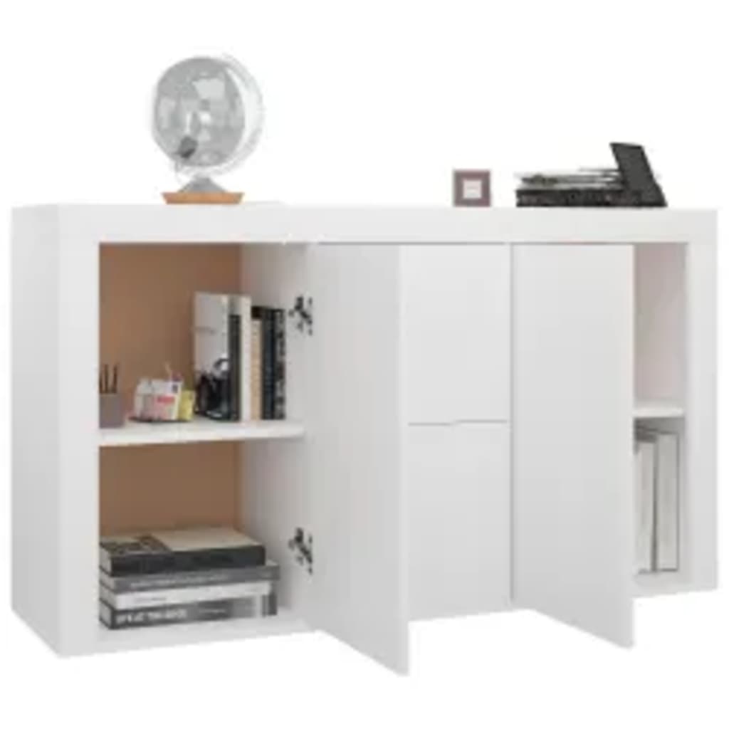 Dressoir 120X36X69 Cm Spaanplaat Wit