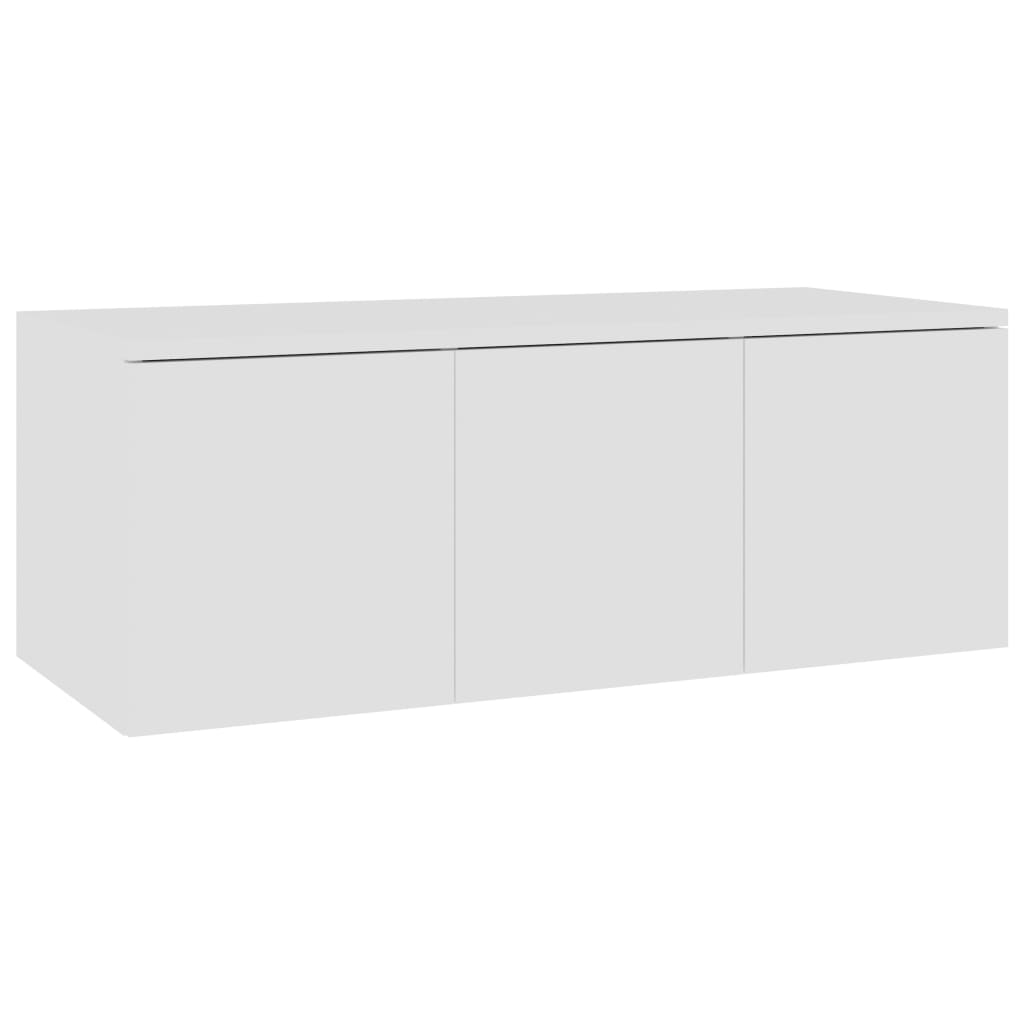 Tv-Meubel 80X34X30 Cm Spaanplaat Wit 1