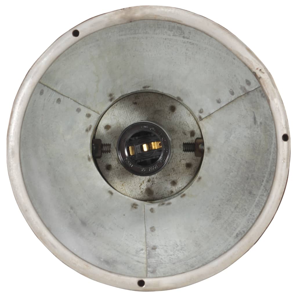 Hanglamp industrieel rond 25 W E27 19 cm zilverkleurig