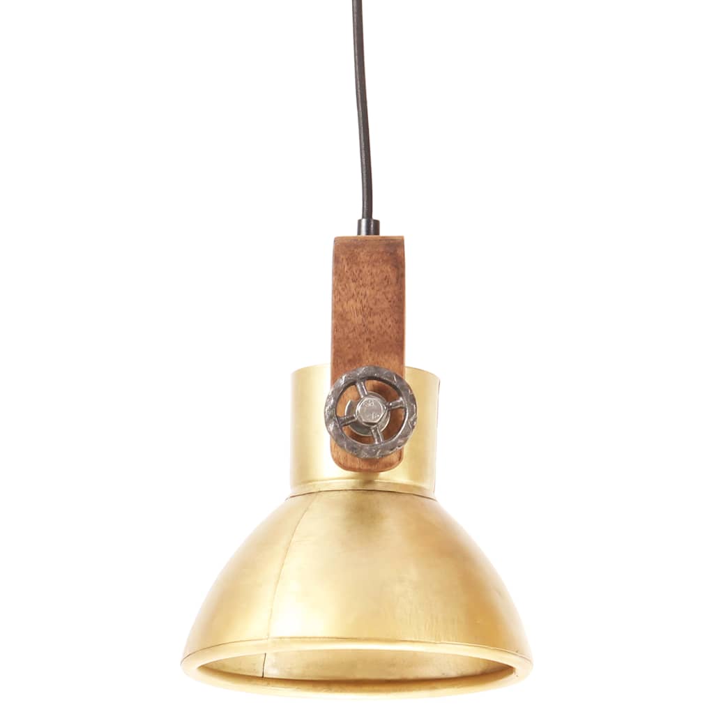 Hanglamp industrieel rond 25 W E27 19 cm messingkleurig