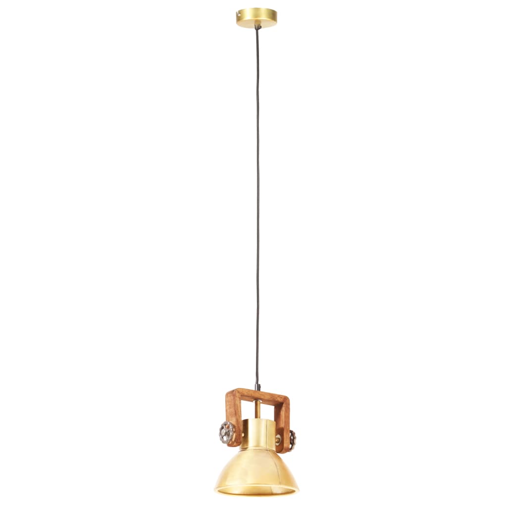 Hanglamp industrieel rond 25 W E27 19 cm messingkleurig