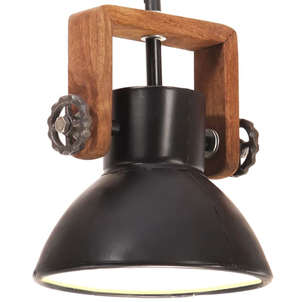 Hanglamp industrieel rond 25 W E27 19 cm zwart