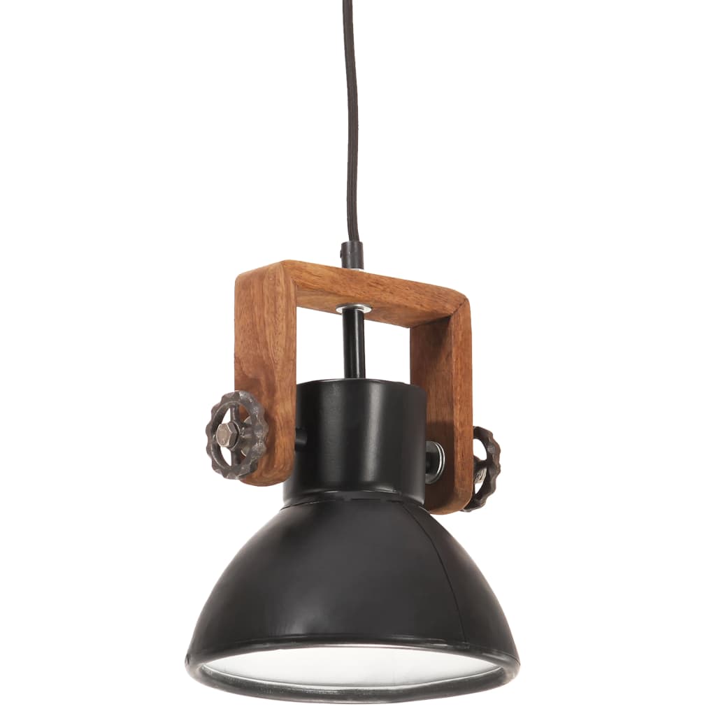 Hanglamp industrieel rond 25 W E27 19 cm zwart