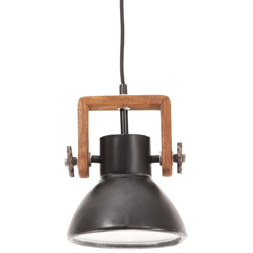 Hanglamp industrieel rond 25 W E27 19 cm zwart