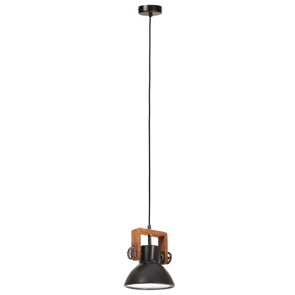 Hanglamp industrieel rond 25 W E27 19 cm zwart