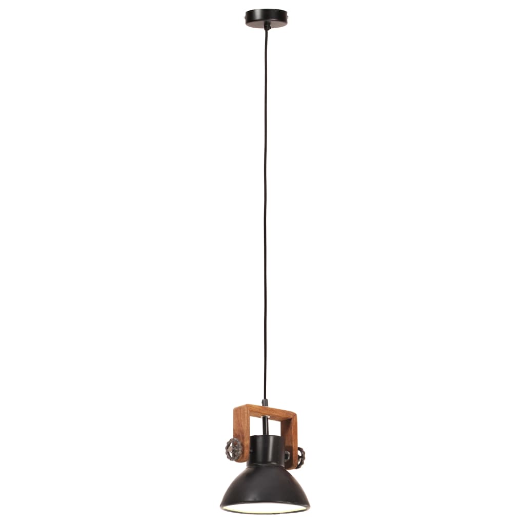 Hanglamp industrieel rond 25 W E27 19 cm zwart