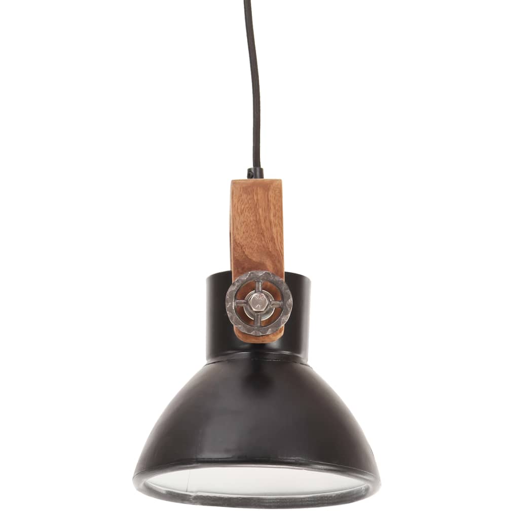 Hanglamp industrieel rond 25 W E27 19 cm zwart