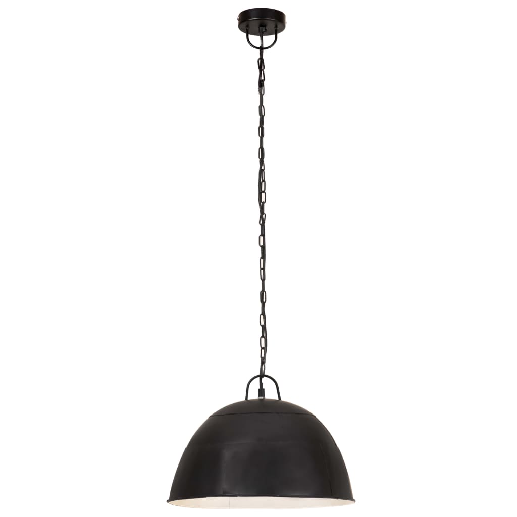 Hanglamp industrieel vintage rond 25 W E27 41 cm zwart