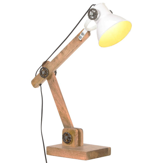 Bureaulamp industrieel rond E27 58x18x90 cm wit