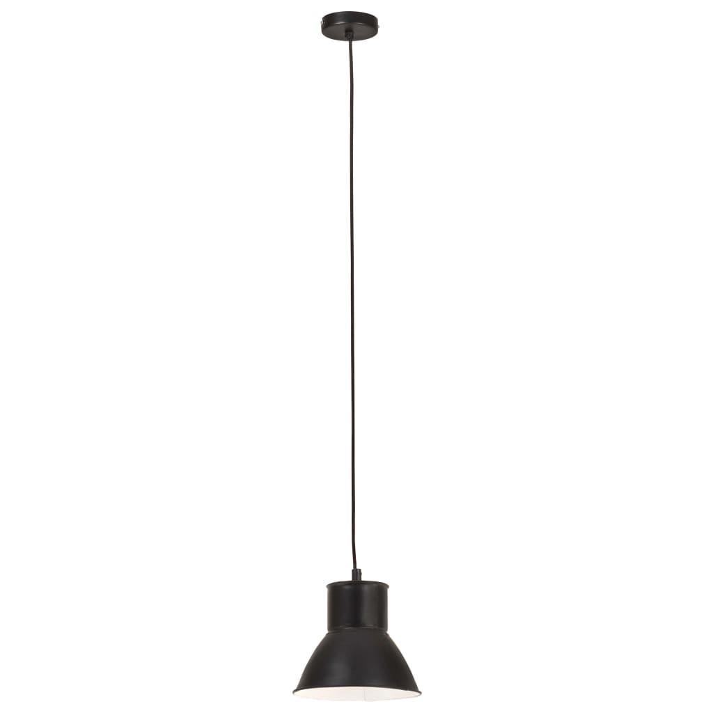 Hanglamp rond 25 W E27 17 cm zwart