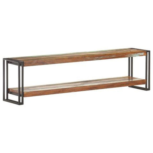 Tv-Meubel 150X30X40 Cm Massief Gerecycled Hout 150 x 30 x 40 cm Zwart